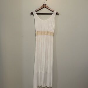 Vintage Boho cream Midi Dress